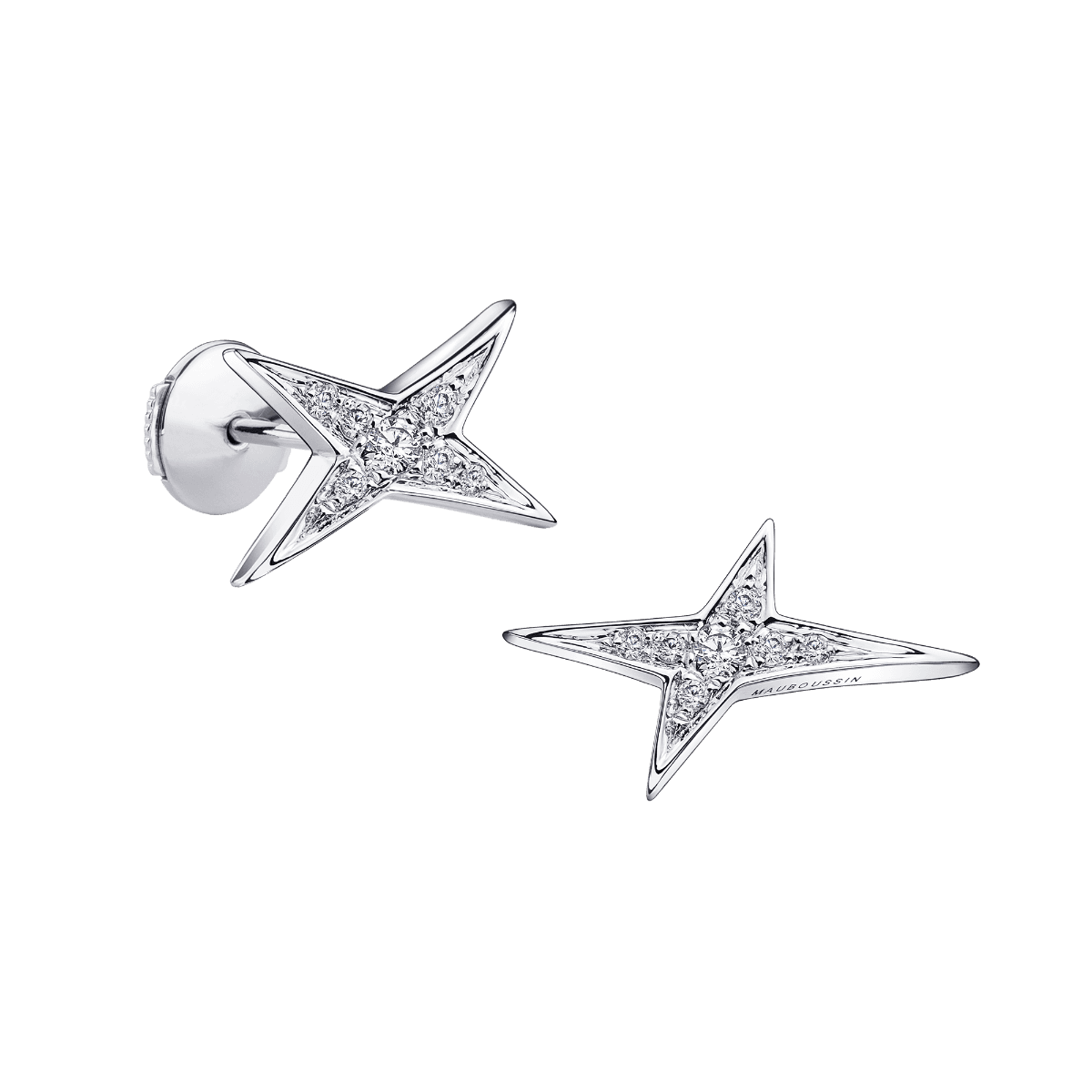 Star-shaped Earrings, 925 Sterling Silver Plated With Gold, Fashionable Women's Gift, High-quality Everyday Wear, Luxurious French Jewelry.