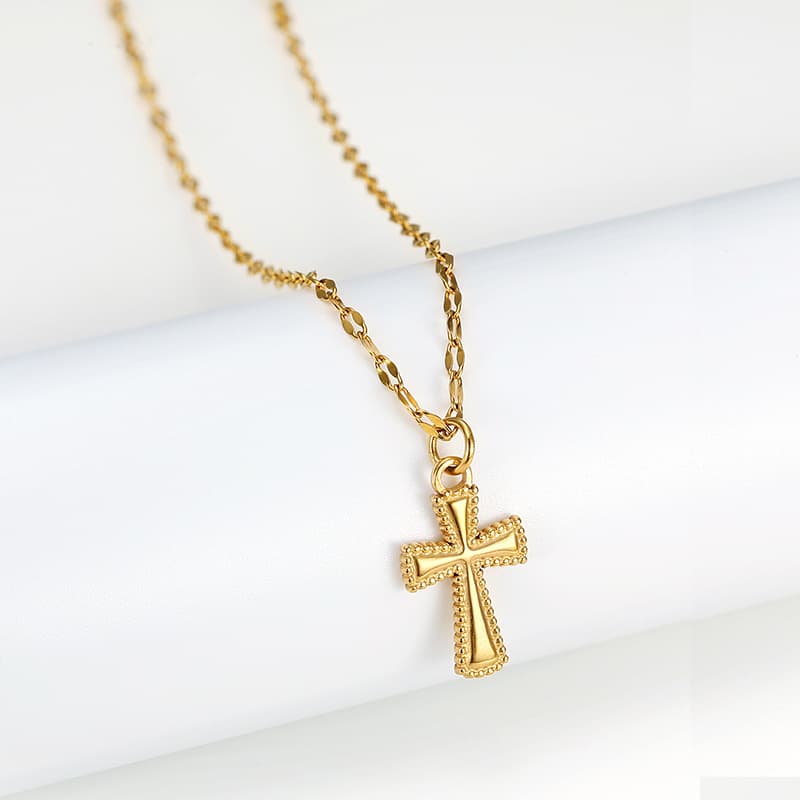 Women's Jewelry Niche Design Personality Cross Pendant All Match Trend Clavicle Chain Street Style Titanium Steel Matching Necklace