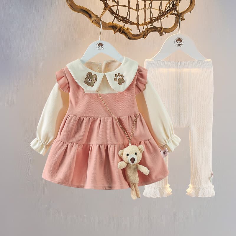 kid's clothing Spring Baby Girls Princess dress set 1-2-3 year old girls