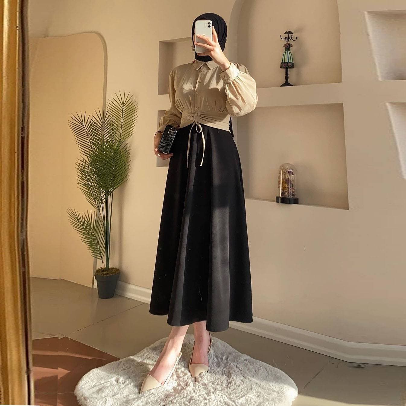Women's Clothing Solid Color Round Neck Sleeveless Vest Long Skirt Suit