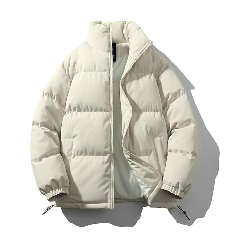 Trendy Stand-Collar Puffer Jacket for Men and Women 2024 Winter New Thickened Down Coat Warm and Stylish Couple's Wear
