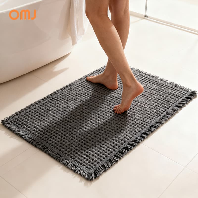 New Hot Selling Bathroom Elastic Anti-Slip Mat Home Carpet Waffle Quick-Dry Floor Mat
