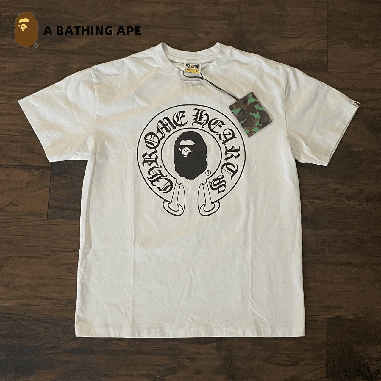 A BATHING APE BAPE-APE Creative Cross Letter Pattern Male Female High Quality Cotton T-Shirt-3