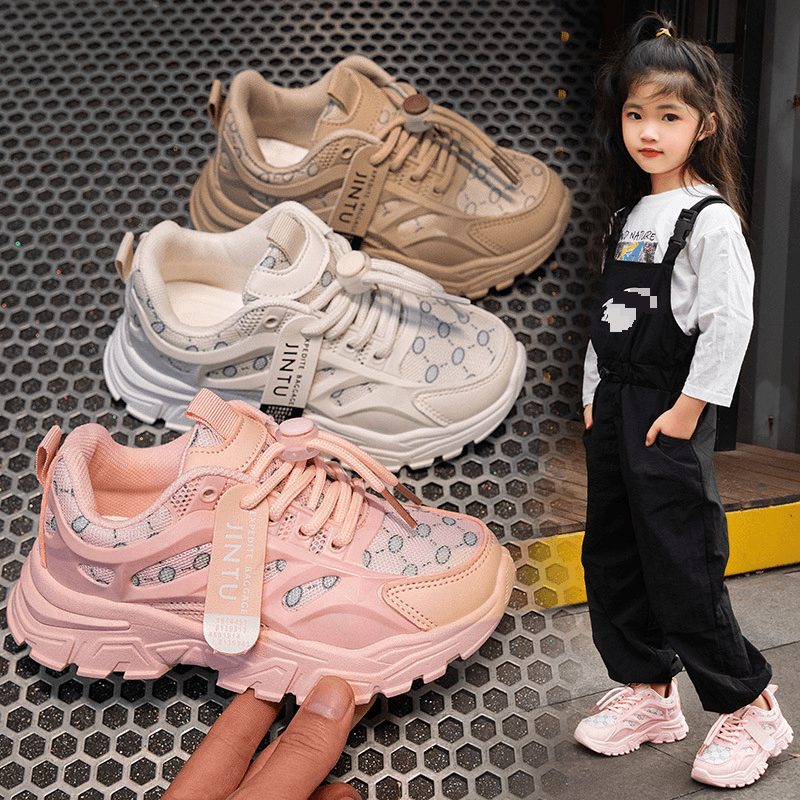 Children's Shoes Boys Spring New Sports Shoes Spring And Autumn Girls Casual Shoes All Match Middle And Large Children Student Shoes