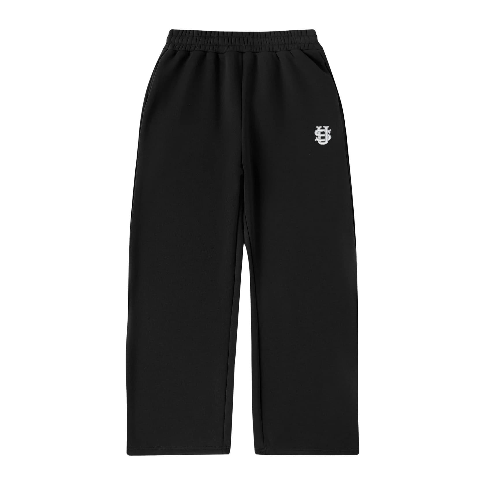 Men's Clothing Unisex Embroidered Sweatpants - Oversized Letter Print Joggers, Streetwear Wide-Leg Lounge Pants