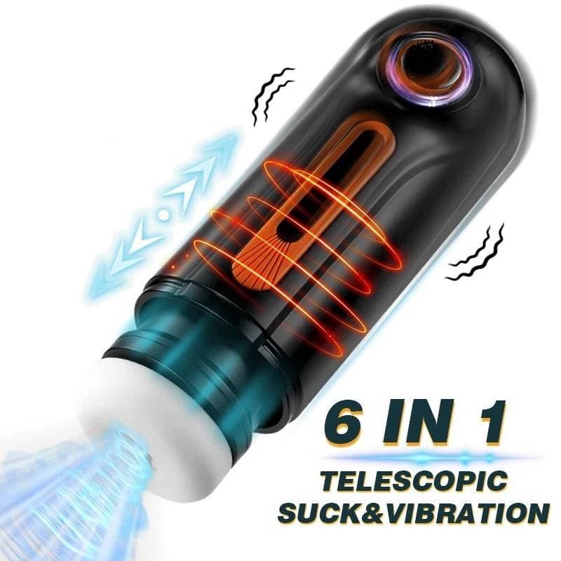 Adventurer Airplane Cup Male Fully Automatic Telescopic Pronunciation Sucking And Heating Male Electric Masturbator Adult Products