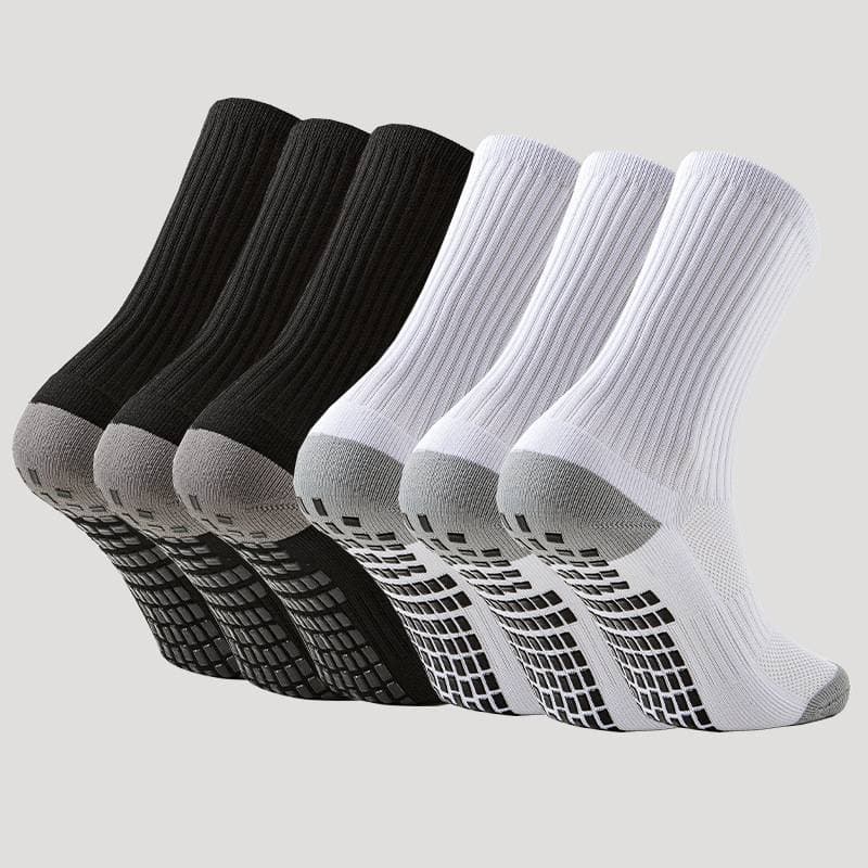 Football Socks Gray Heel Non Slip Football Socks Dotted With Glue Shock Absorption Wear Resistant Towel Bottom Sports Basketball Socks
