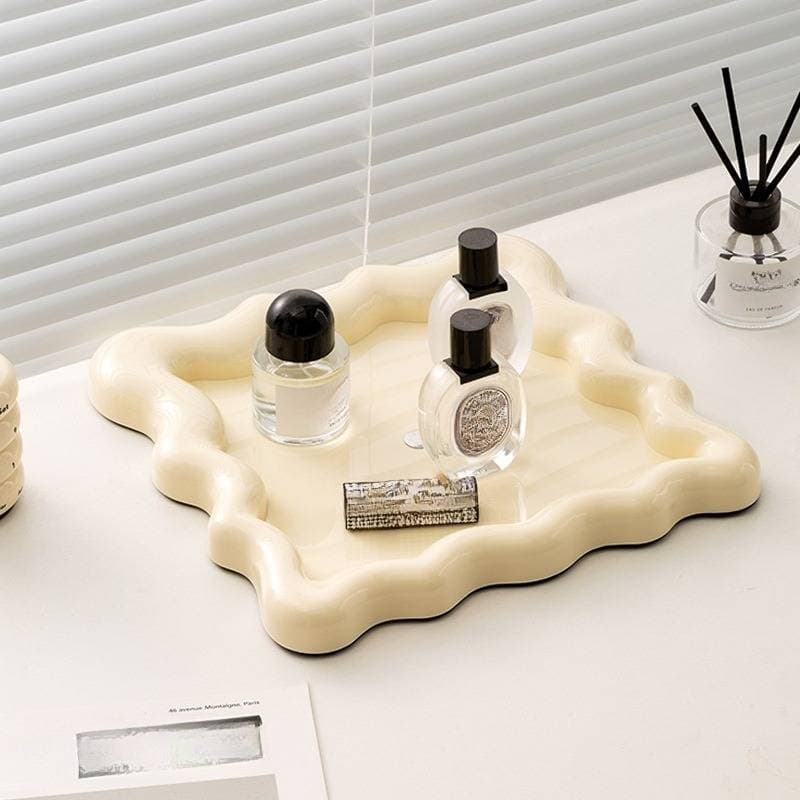 Nordic Ins Style Aromatherapy Square Corrugated Tray Desktop Storage Tray Home Bedroom Cosmetics Storage Furnishings