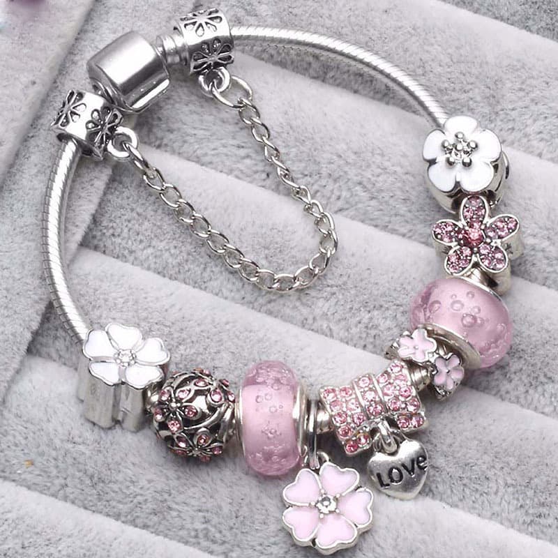 Charm Bracelets Hot Bracelet Trend DIY Boutique Glass Diamond Bracelet DIY Jewelry