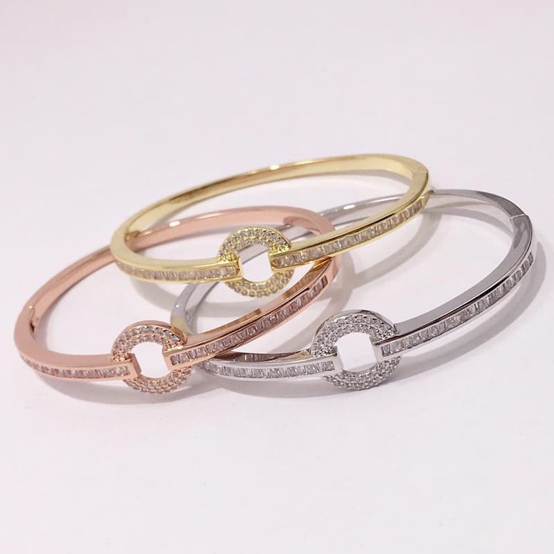 Bangles Light Luxury Diamond Geometric Circle Bracelet, Best Friend Forest Jewelry