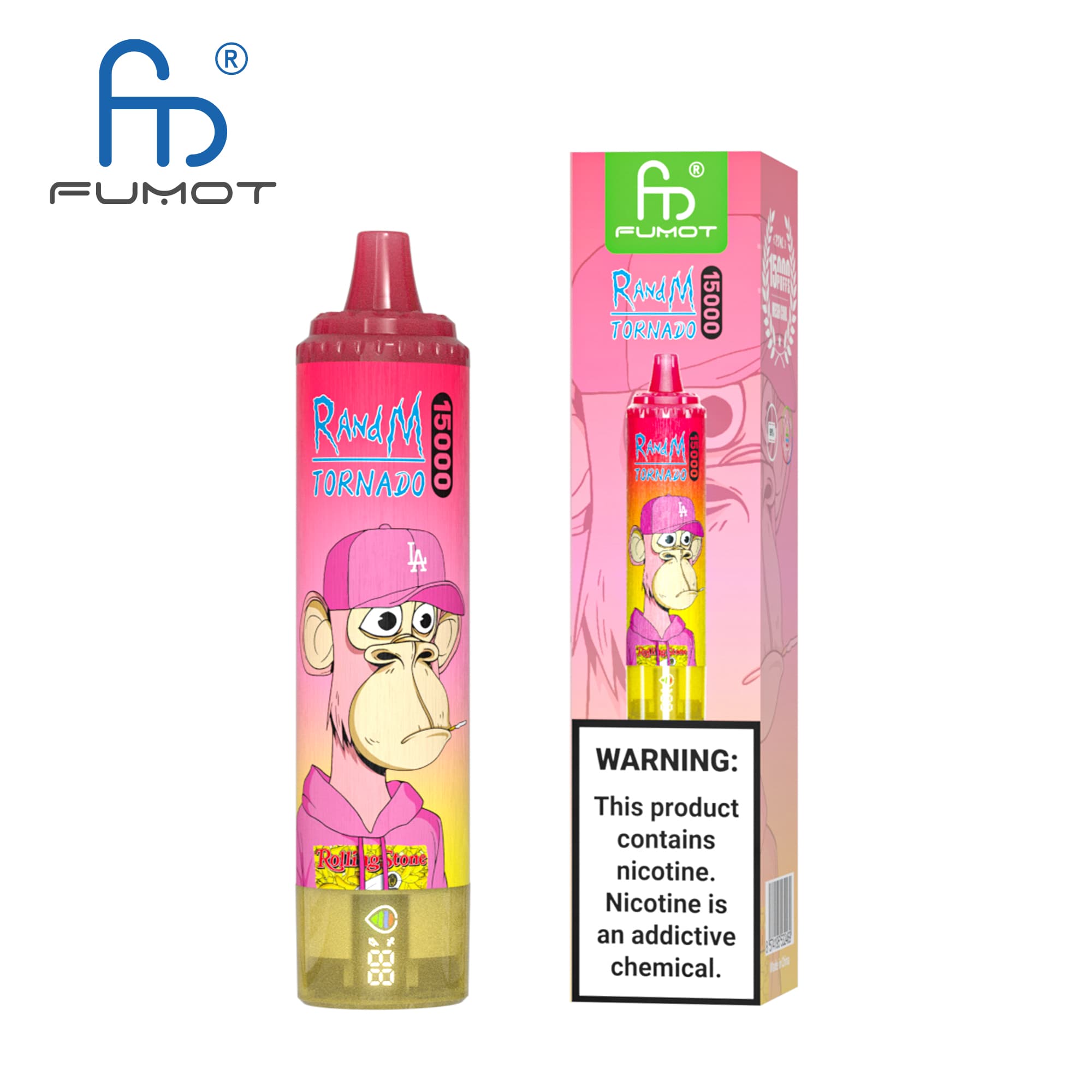 15PCS 15000 Puffs RANDM TORNADO Fraise Kiwi Saveur Fruitée Jetables Vape Cigarettes Électroniques Appareil Kit De Démarrage