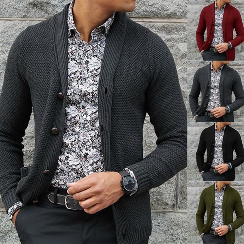 Men's cardigan single-breasted sweater top sweater men's
