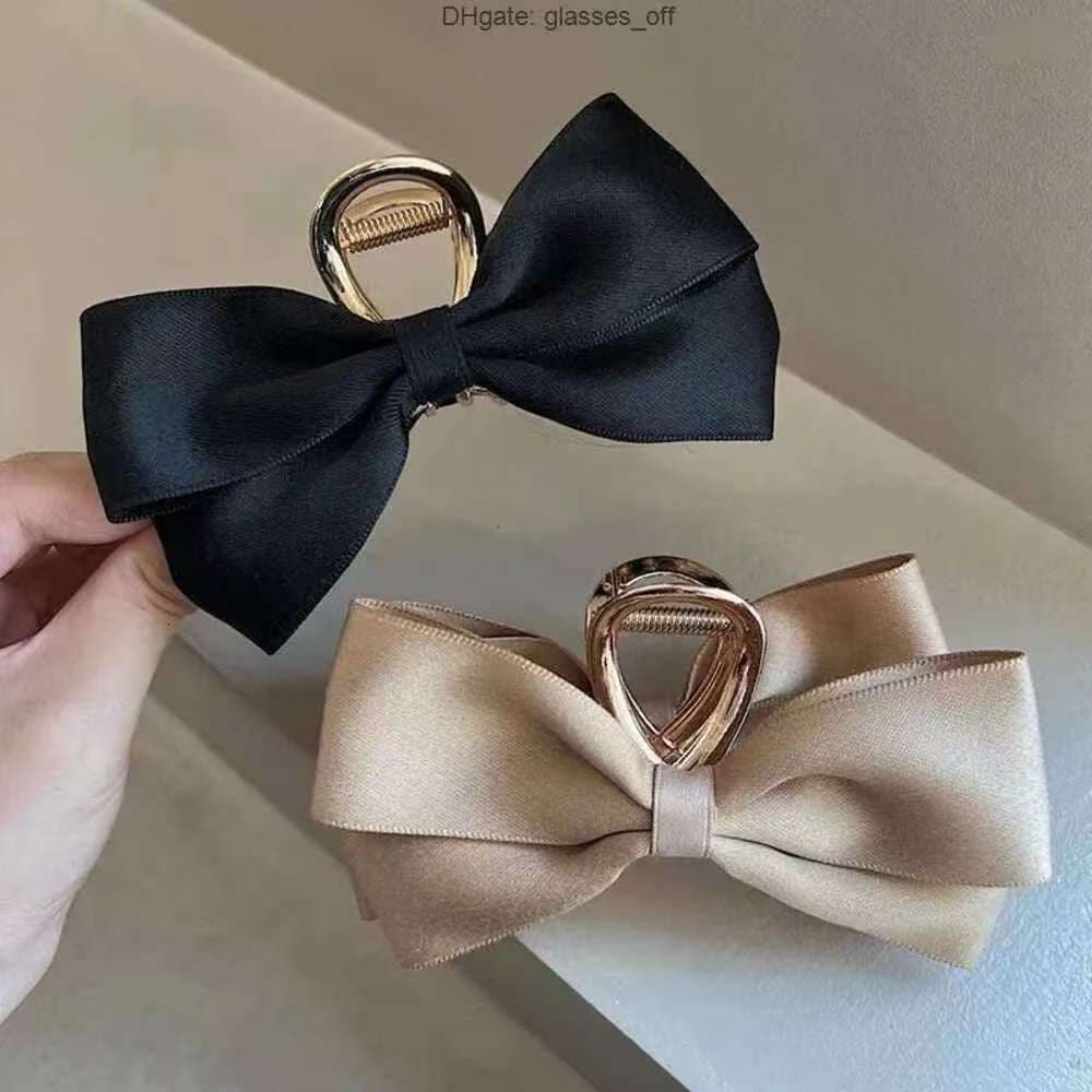 Brand Classic Designer Hairclip Bling Crystal Shine Diamond Bow Clip Fashion Women Hair Clips Barrettes Bowknot
