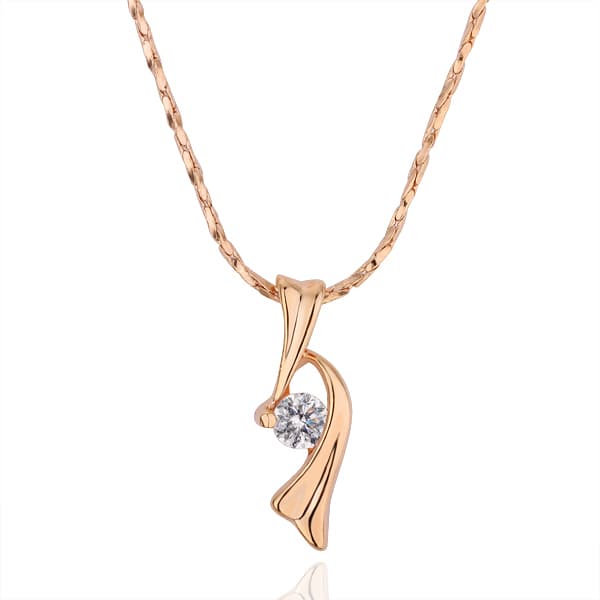 Hot Sales 18K Gold Plated Love Pendant Necklaces Solitary Austrian Crystal Fashion Costume Women Necklaces Jewelry For Women