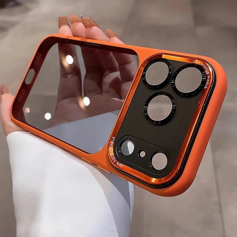 Luxury Hard Acrylic Transparent Case For Iphone Air 13 14 15 16 17 Pro Max Plus 12 11 Lens Film Protection Shockproof