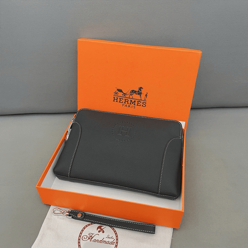 Pochette enveloppe en cuir haut de gamme pour homme, style décontracté, classique et tout-en-un