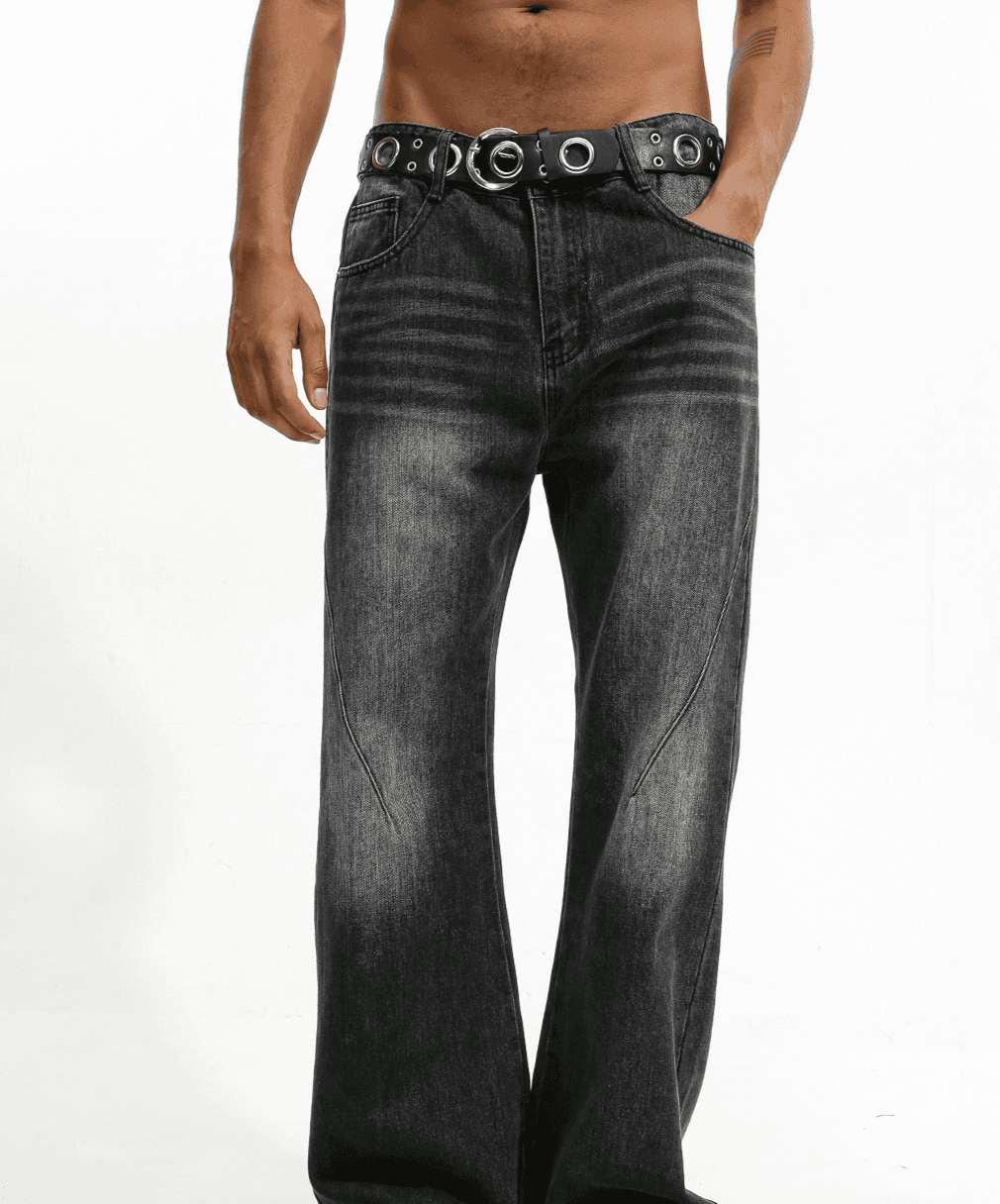 Men's Clothing EF JEANS | Retro Whitening Flared Pants Slim Washed Slim Jeans Men