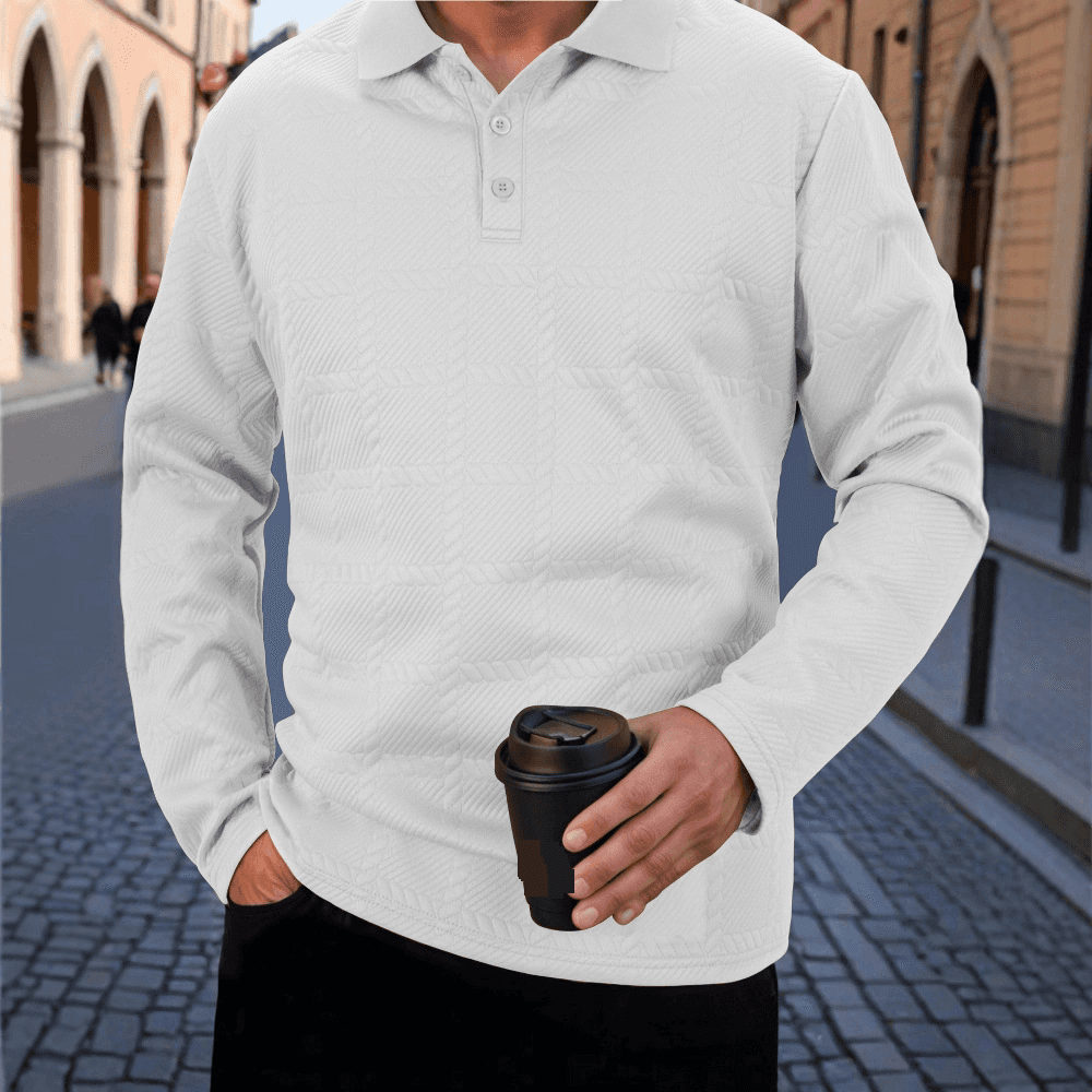 Polo de sport texturé pour homme, vente rapide printemps-automne