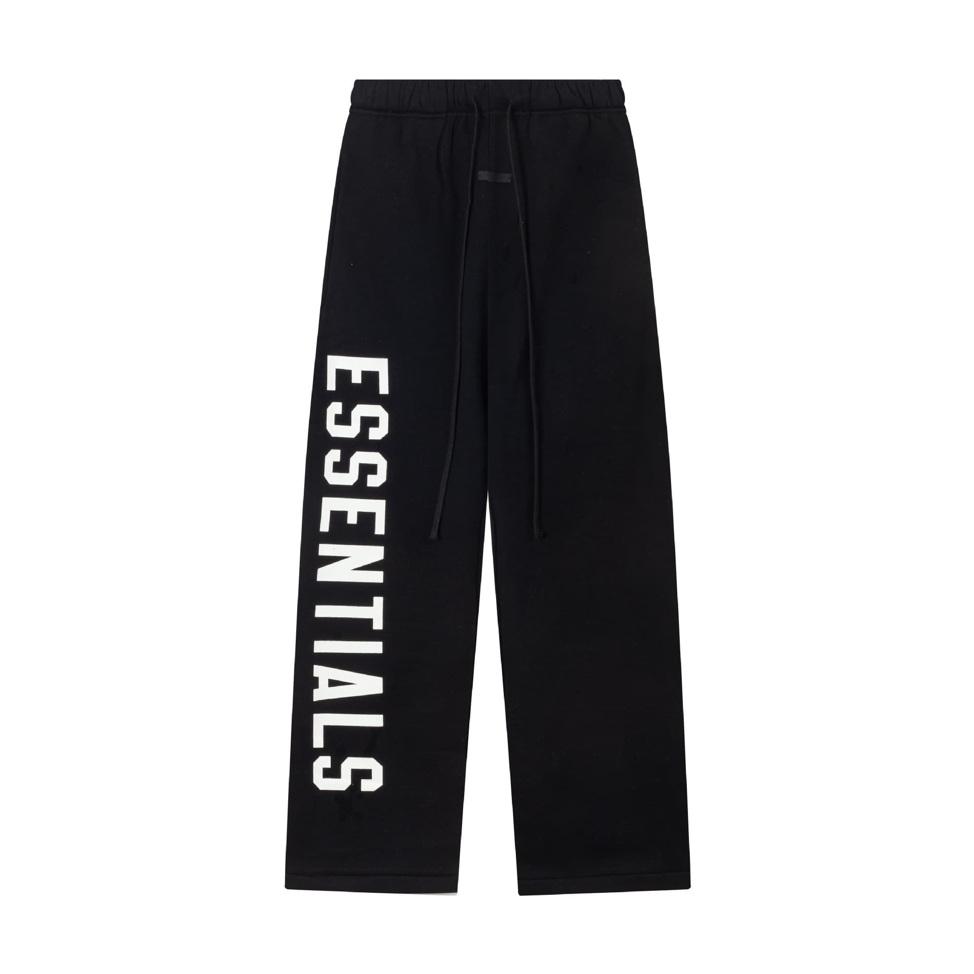 Pantalon à imprimé lettres en silicone double ligne, style décontracté, coupe ample