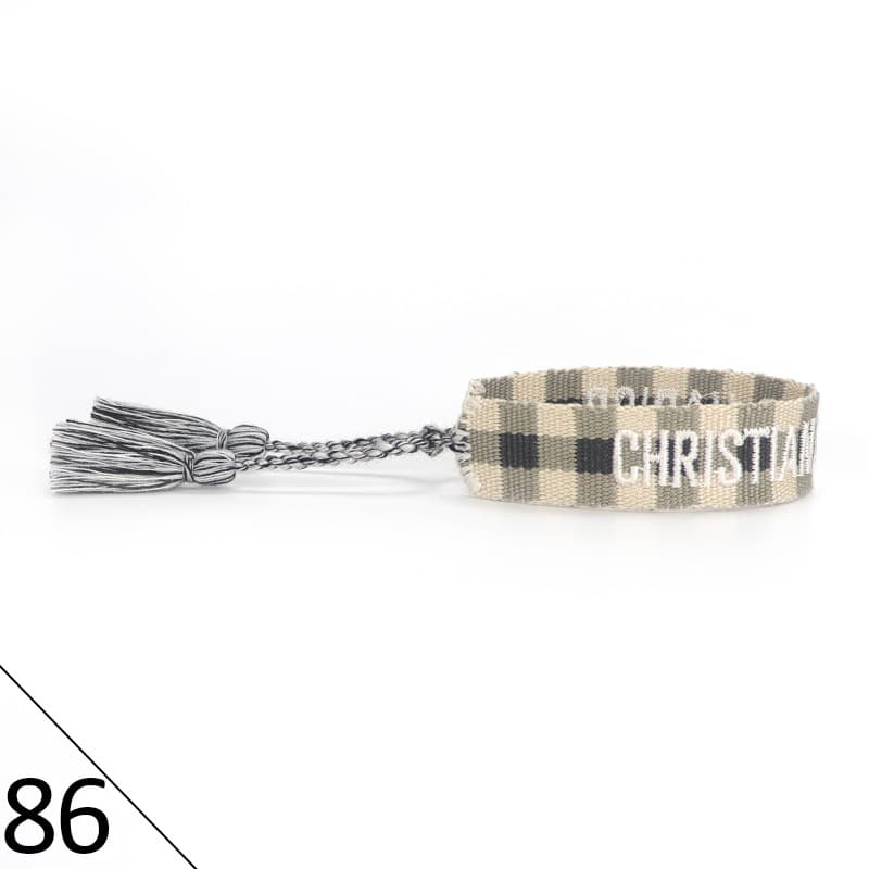 Bracelet unisexe tendance avec lettres tressées