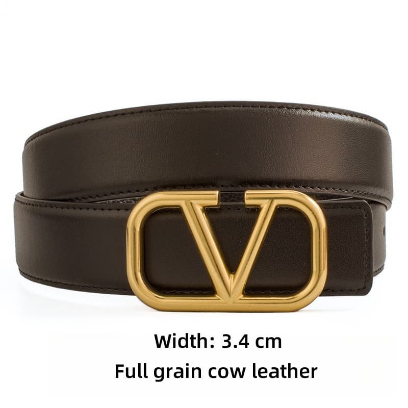 Ceinture en cuir de veau Valentino® V Logo Signature Ceinture de créateur de haute qualité pour hommes et femmes à la mode Business Polyvalent Du