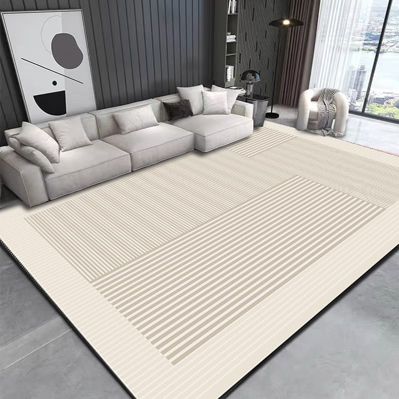 Living Room Rug Large Size Rug Abstract Geometric Pattern Bedroom Rug Plush Pile, Washable Thickened Underlay Bedside Rug Interior Decorative Rug