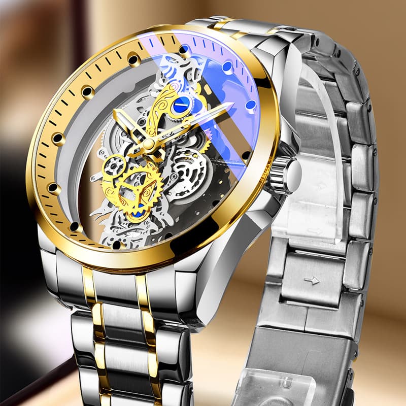 New Hot Selling Watch with Double-sided Hollowed Out Fashionable Multifunctional Tourbillon Watch for Men