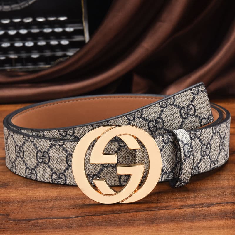 Ceinture universelle haut de gamme en cuir véritable de vachette à deux couches pour homme, style décontracté et tendance