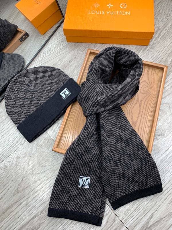 Ensemble classique en laine de nouvelle marque de mode [bonnet + écharpe], produits simples et chaleureux inspirés des célébrités