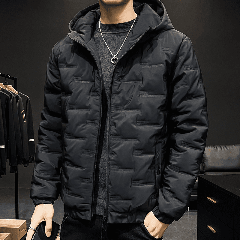 Men's Clothing Casual Hooded Youth Coat Winterproof Warm Padded Jacket