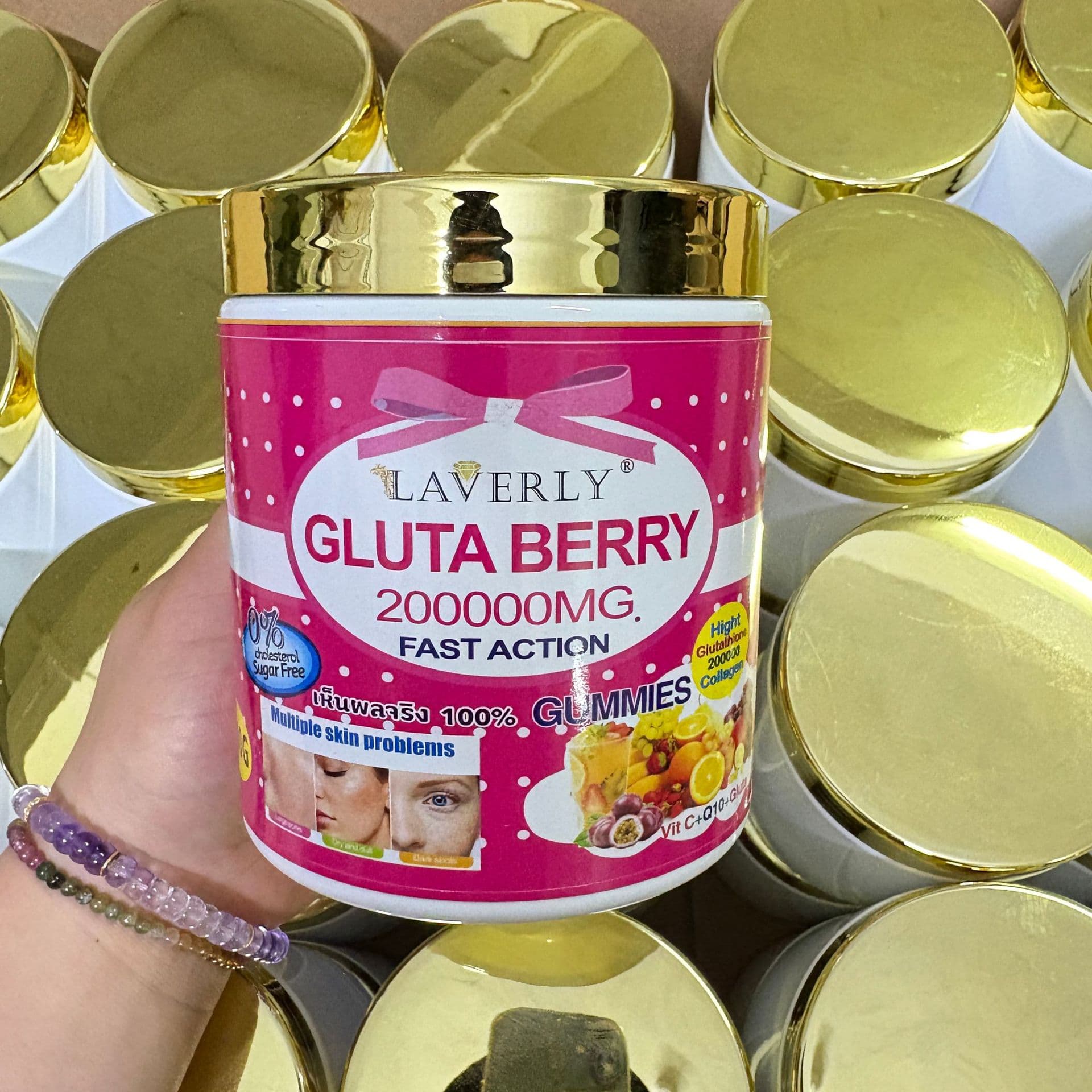 Live Broadcast GLUTA BERRY Powder Dietary Supplement VC Fruit Instant Drink Skin Care Product