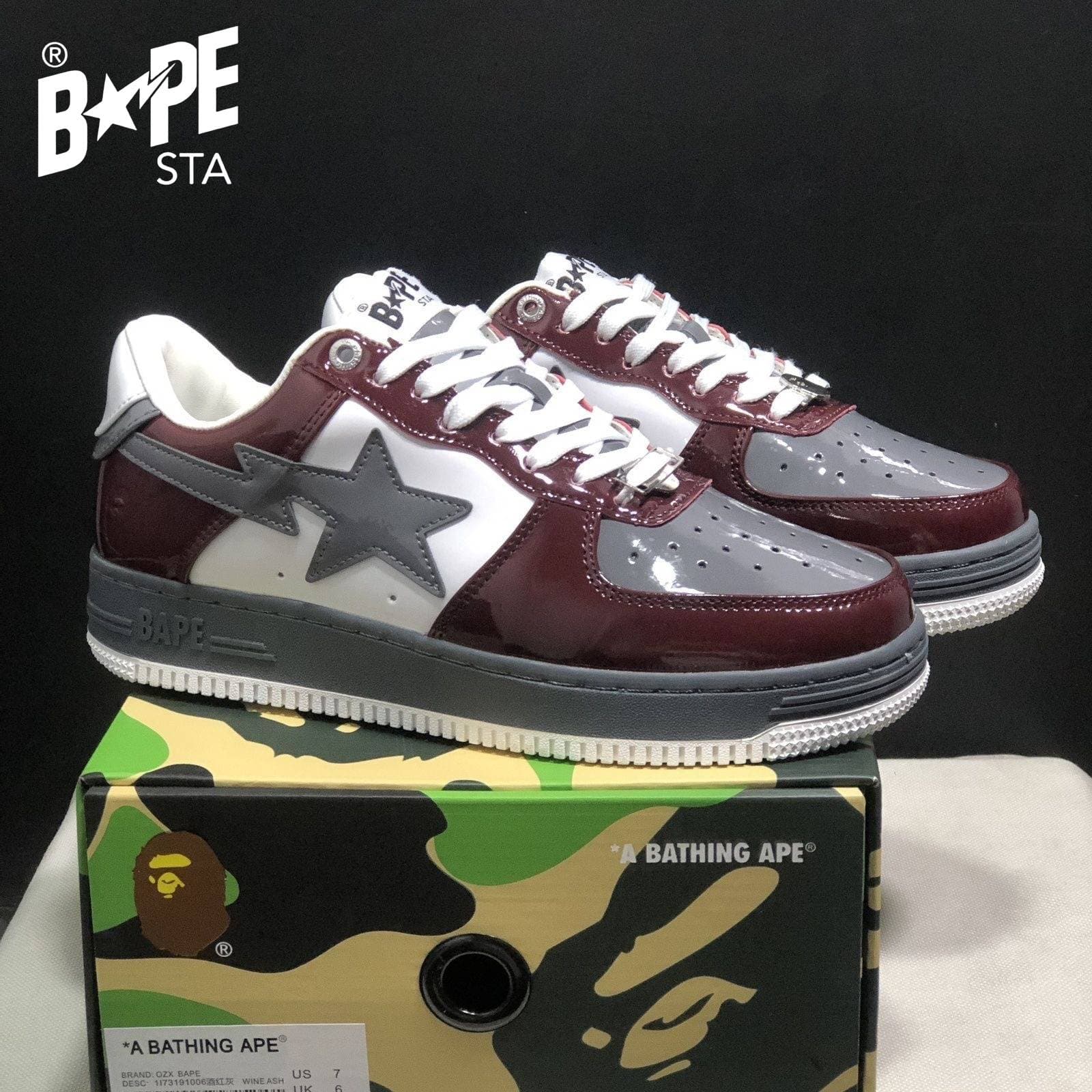 Chaussures de planche classiques Marvel en cuir laqué A BATHING-APE, chaussures de planche Air Force No.1 unisexes
