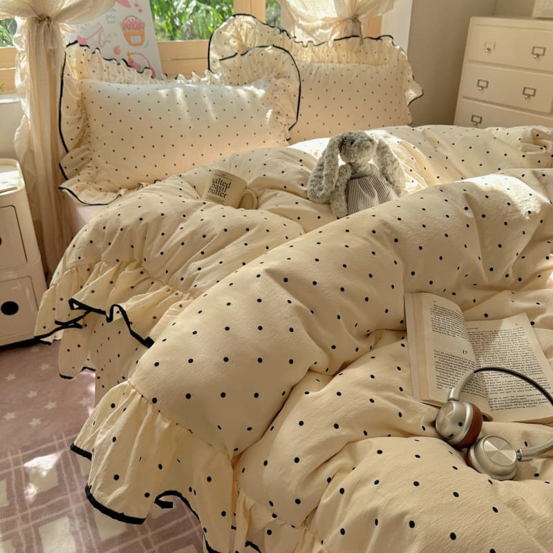 Korean-style Ultra-soft Cloud-like Double-layer Gauze Four-piece For Student Dormitory Bed, Three-piece Set With Duvet