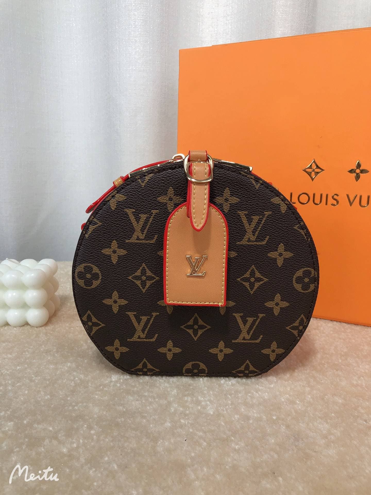 Sac à bandoulière simple élégant rétro léger de luxe imprimé sac à main en cuir petit sac rond
