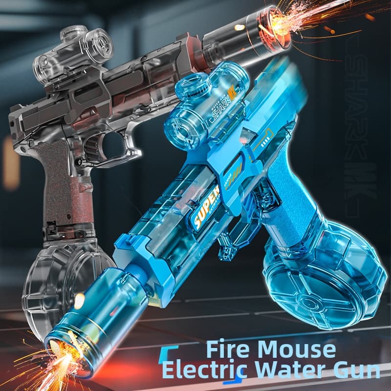 Fire Rat Ice Blast Electric Water Gun For Children High-Speed Continuous Fire Linked Recoil Large Capacity Toy Water Gun