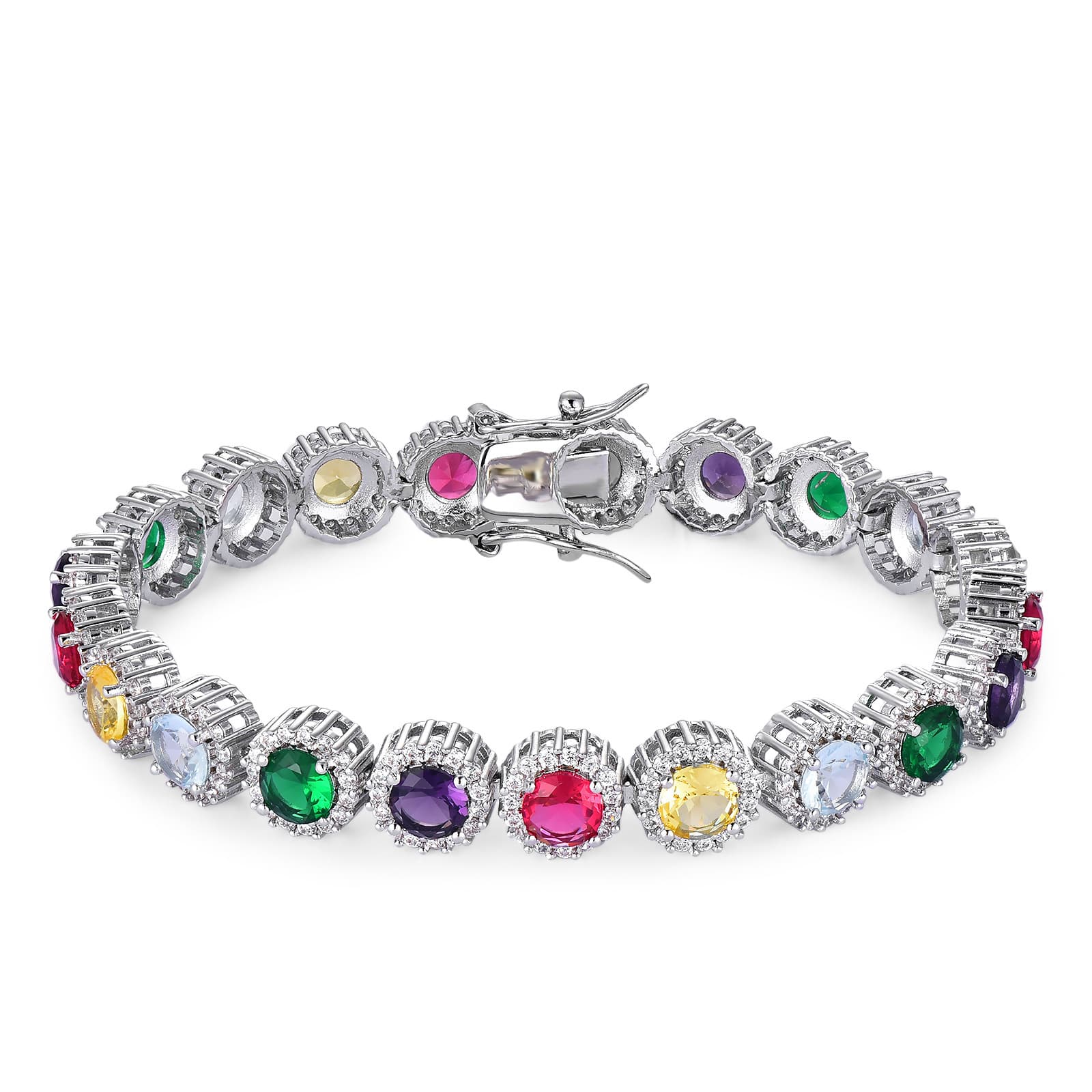 Women's Jewelry 8MM Elegant Hip Hop Tennis Bracelet With Single Row Full Zirconia Stones, U-Shaped Design For Women Tennis Bracelet