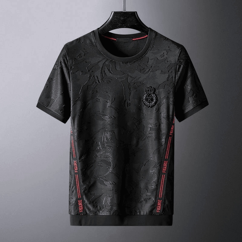 Men's Casual Half Sleeve Round Neck Personality Handsome Top