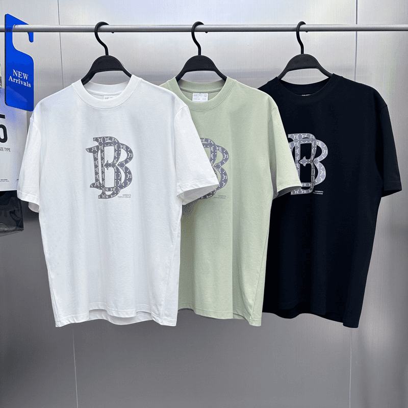 Men's Clothing Solona summer men's short sleeved simple T shirt letter trendy loose T men's business T shirt