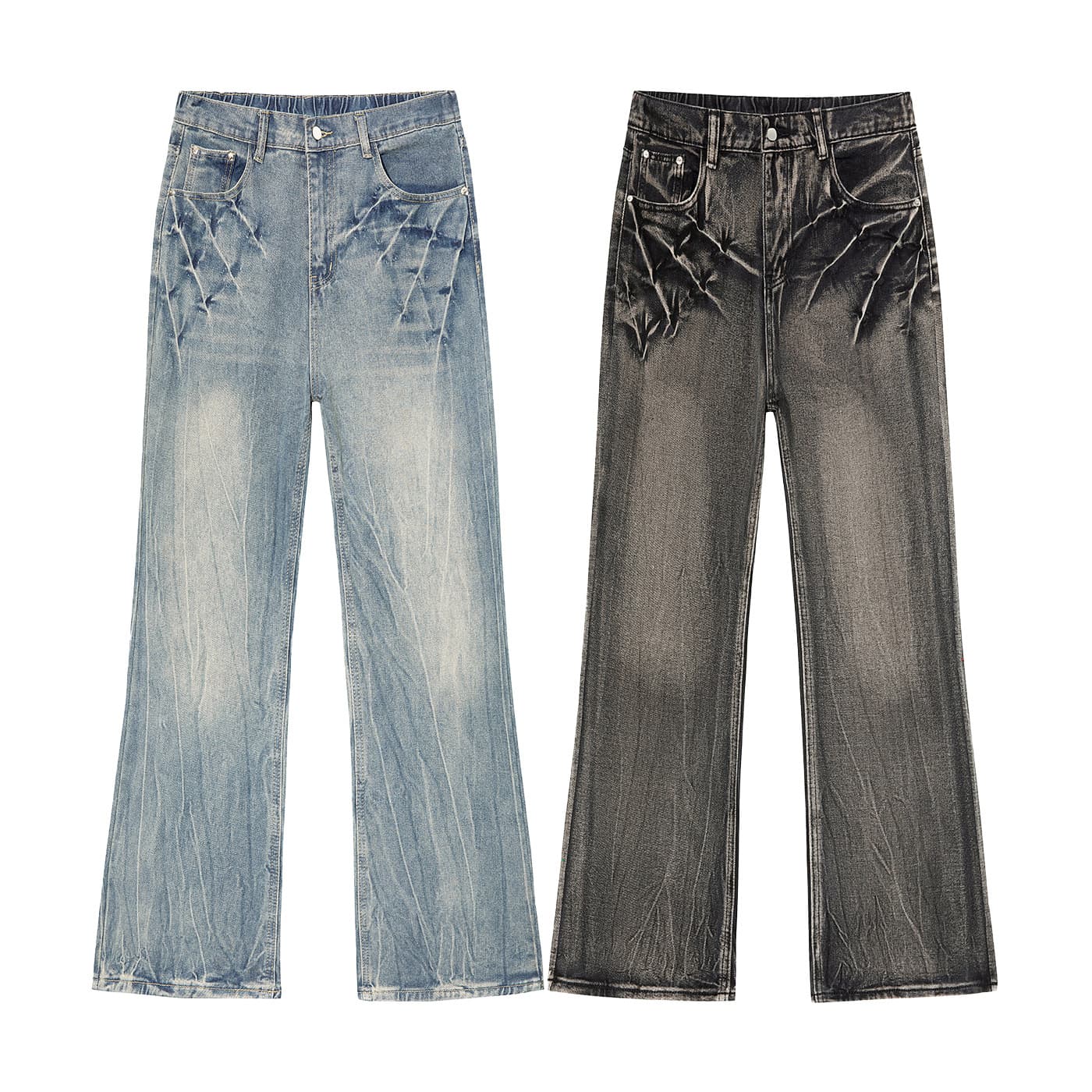 Men's Punk Style Black Skinny Jeans - Chain Detail Ripped Denim Pants For Streetwear