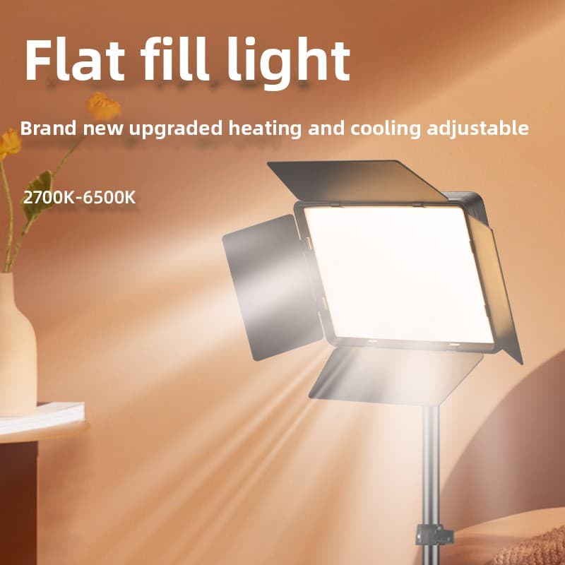 8inch 10inch LED Panel Fill Four-Leaf Barndoor Square Live Streaming Photography Makeup Photo Soft Light