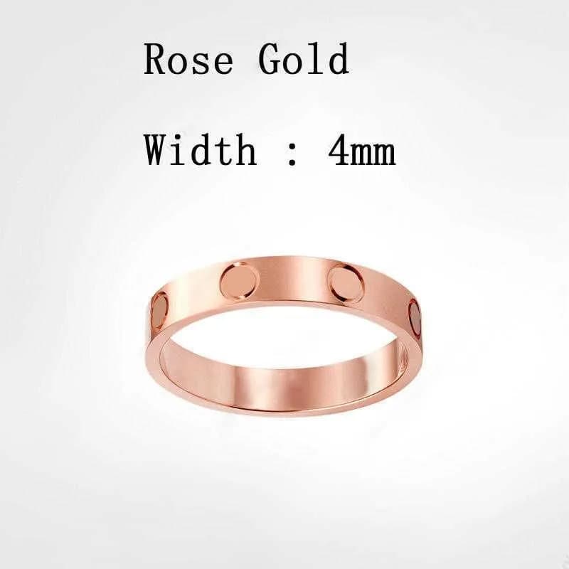 Bague Nail Love pour femme, bague classique de luxe en or pour l'amour et le mariage, avec pochette rouge, inaltérable et hypoallergénique.