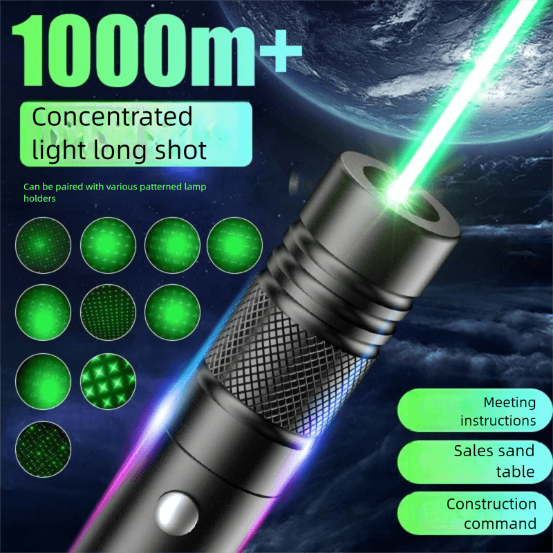 Ultra-Long Green Light Starry Sky Rooftop Student Version Laser Pointer High Power USB Rechargeable Lecture Cat Teasing