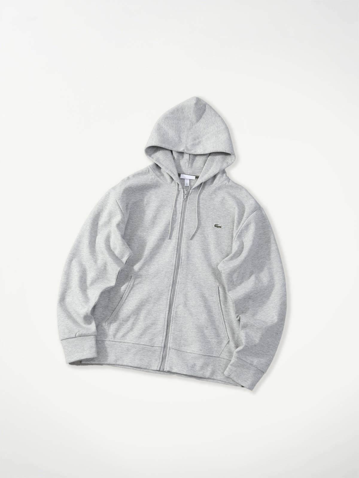 Sweat à capuche Lauren avec logo brodé, en coton zippé et poches, coupe-vent, idéal pour une tenue décontractée.