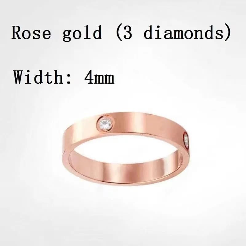 Bague Nail Love pour femme, bague classique de luxe en or pour l'amour et le mariage, avec pochette rouge, inaltérable et hypoallergénique.