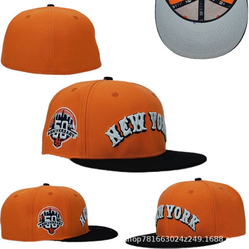 Casquette de baseball unisexe printemps/été 2024, entièrement fermée, à visière incurvée, non réglable, avec fermeture arrière.