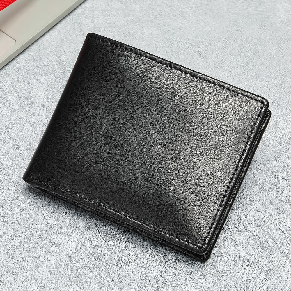 Wallet Men's short top layer cowhide men's leather hand-made authentic money clip men's coin wallet