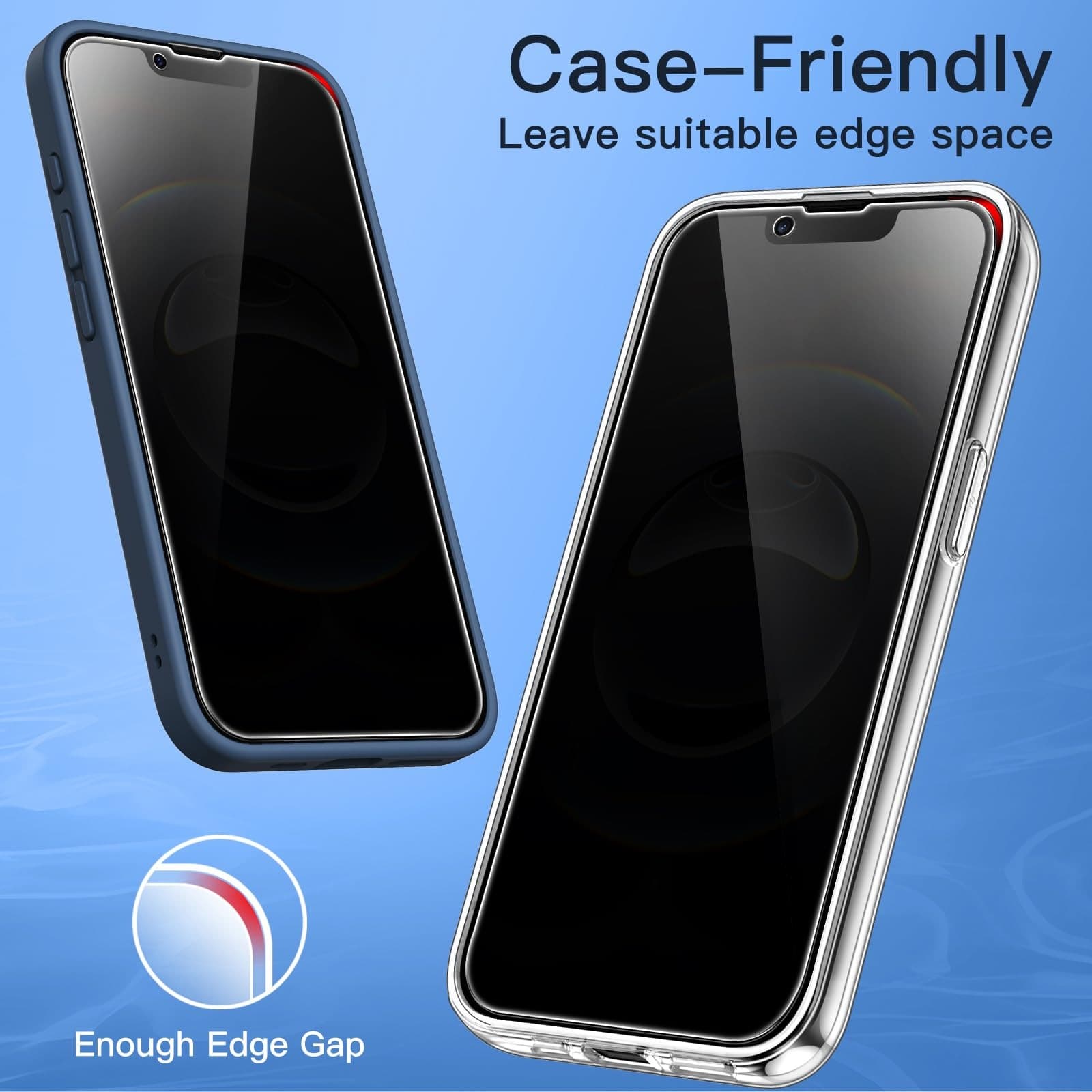 3-Pack Bubble-Free Privacy Screen Protector, Easy-Install Tempered Glass Anti-Spy Film For IPhone 15/16 Series, Alignment Kit Included