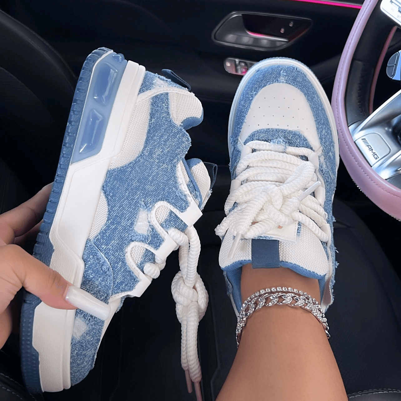 Women’s Shoes White Shoes For Women Ins Trendy All Match Bread Spring And Autumn Thick Sole Height Increase Spring New Casual Sneakers