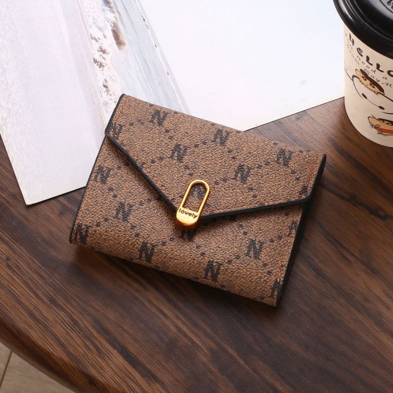 Women's Wallet Vintage Tri-Fold Wallet – Women's Compact Card Holder (Multi-Slot & Coin Pocket)