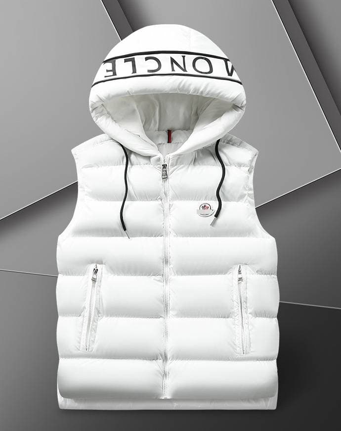 Doudoune sans manches à capuche pour homme - Gilet en duvet imperméable, vêtement d'extérieur chaud pour l'hiver, idéal pour le streetwear et le
